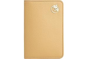 Lychii Passport Holder Cover, PU Leather Travel Wallet Case Organizer for Passport, Business Cards, Credit Cards, Boarding Passes (Honey Yellow Wallet)