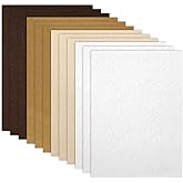 Felt Fabric Sheets for Crafting Brown, 12 Pcs Stiff Craft Sewing Felt Sheet Feutre Brun for Crafts DIY Handworks 7.9"x12"