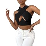 SheIn Women's Plus Cut Out Criss Cross 
