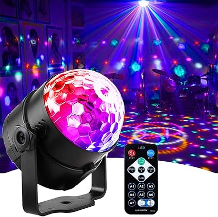 mini dj disco ball party stage lights led 7colors efecto proyector equipo para iluminacion de escenario con control remoto sonido activado para bailar