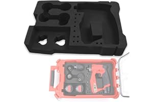 Terixe EVA Liner for Milwaukee 48-22-8435 Packout Tool Box - Precision-Cut Foam Insert Organizer for 2505-22 M12 Fuel Installation Drill/Driver Kit & Accessories (Black)