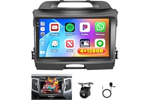 Inefala [4+128GB] Android 15 Car Radio for Kia Sportage 2010-2016 with Wireless Carplay/Android Auto, 9 Inch HD Touchscreen C