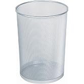 Rubbermaid Commercial Products Concept Mesh Wastebasket, Silver, 5-Gallon | Mesh Steel Construction, Protects Clothing and Floors, Fits Under Desk, for School/Office/Home/Bathroom