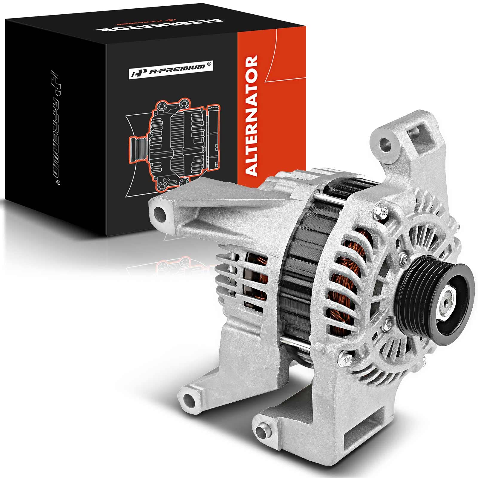 Photo 1 of (untested) A-Premium Alternator Compatible with Mazda 3 2010 2011 2012 2013, L4 2.0L, 12V 100Amp CW 6-Groove Pulley, with 3-Pin Plug, Replace# A2TJ0791, LF8J-18-300