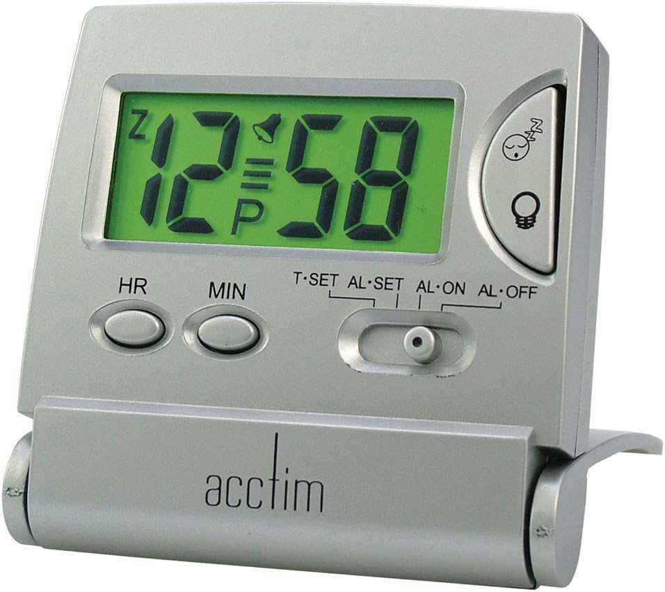 Acctim, Mini Flip LCD Alarm Clock Silver Box of 4 Home