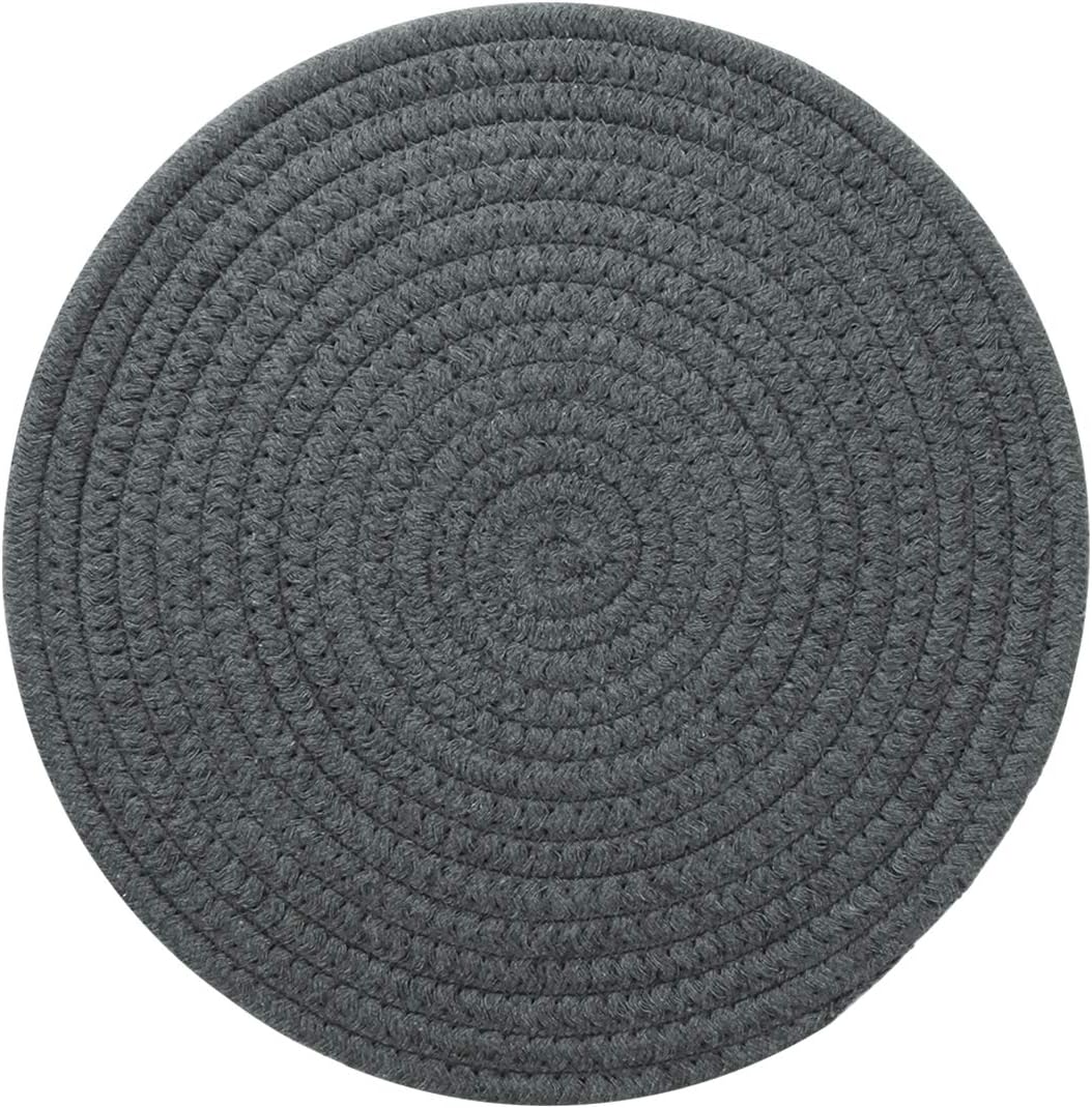 FUNLAVIE Hot Pads Trivits for Table Pure Cotton Thread Weave Round Hot Pot Holders for Cooking Diameter 11.8 Inches