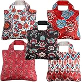 Envirosax Reusable Grocery Bags- Set of 5 Anastasia Shopping Tote Bag | Lightweight Durable Water Resistant Foldable Eco Washable