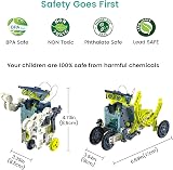ACELIFE Solar Robot Kit 12-in-1 STEM Toy 190 Parts Age 8-12 Green view 6