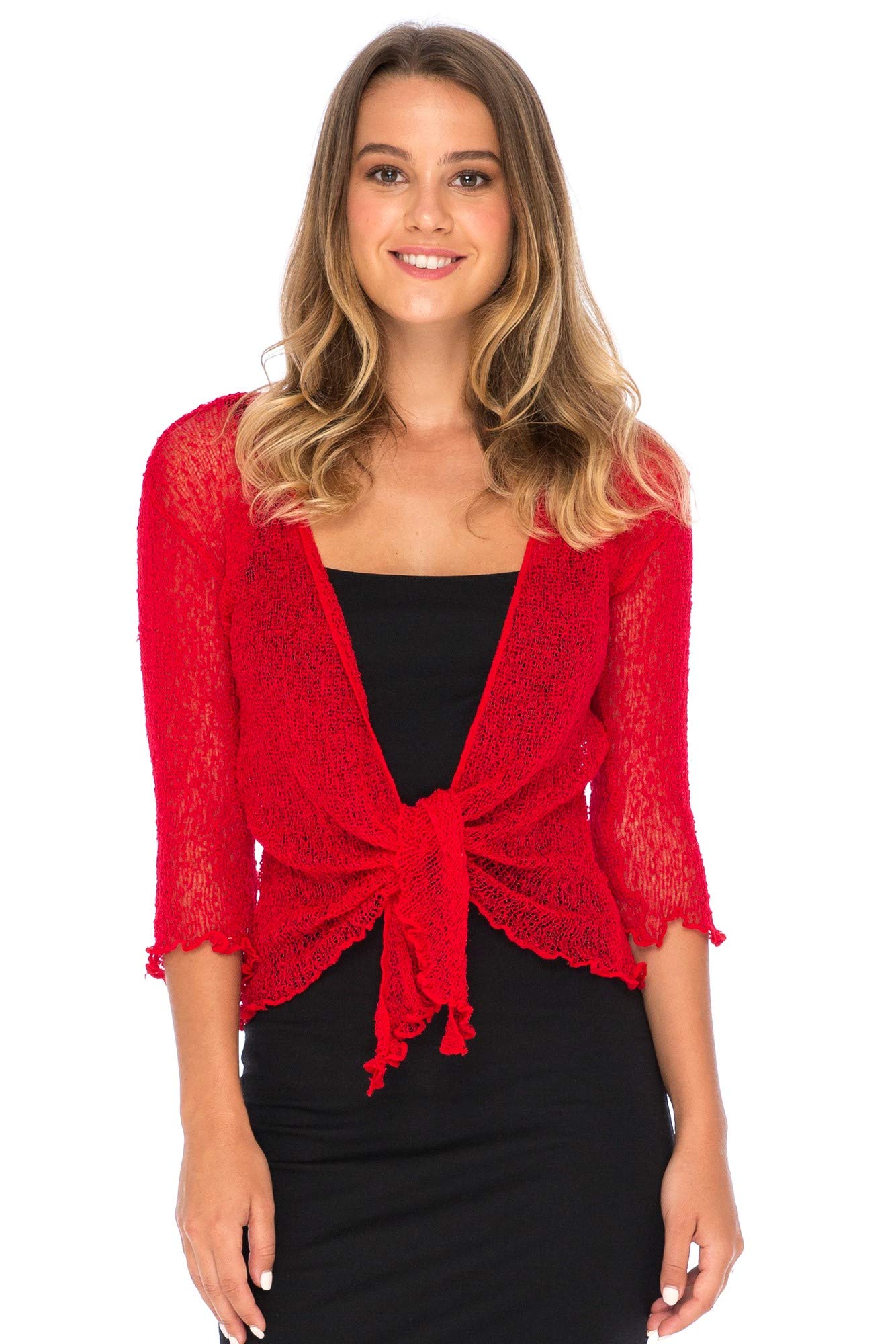 Back From BaliWomens Sheer Shrug Cardigan Lightweight Knit