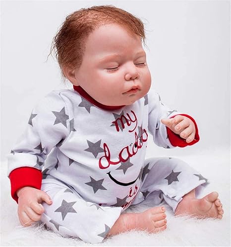 Amazon Co Jp リアルな生まれ変わった赤ちゃん人形パパの小さな女の子リアルライフ眠い新生児加重赤ちゃん人形 ホーム キッチン