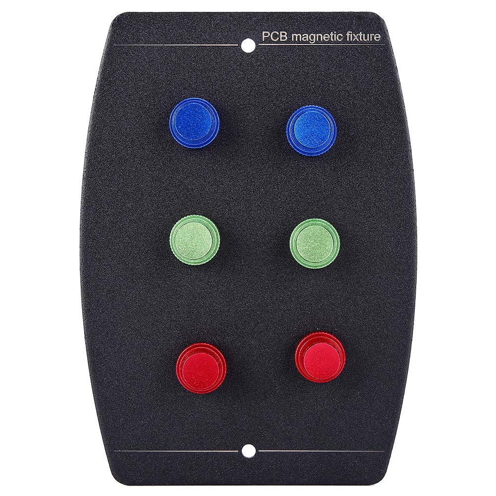 Universal PCB Circuit Board Holder Aluminum Alloy Phone PCB Circuit Board Test Fixture Magnetic Phone Motherboard Fixture Repair Platform100 × 140mm with 6 Magnetic Pins