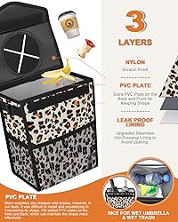 Pritent Car Trash Can with Lid, Cute Leakproof Car