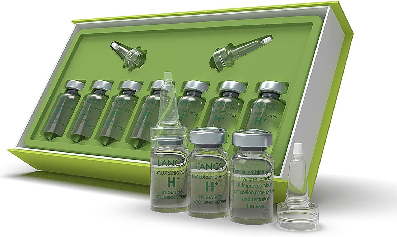 100% Pure Hyaluronic Acid Serum for Skin Contains Natural Moisturizing Factor""Tri-HA Cell Signaling Complex"",Fully Moisturized Cells,Awaken Skin Energy,Leave Skin Soft and Smooth (8ml7 bottles)