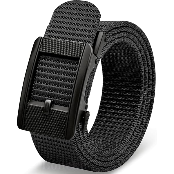 9725 Men’s Ratchet Belt With Automatic Slide Buckle, No Hole Nylon Webbing Boneke Men main image 2