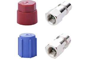ANGESHA R134A HVAC Systems Conversion Adapter Fitting Quick Connection Coupler for Vehicle Air Conditioning Refrigeration