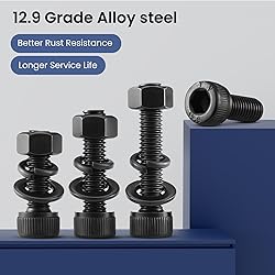 BNUOK (60 Sets) M5 x 8mm Hex Socket Head Cap Screws
