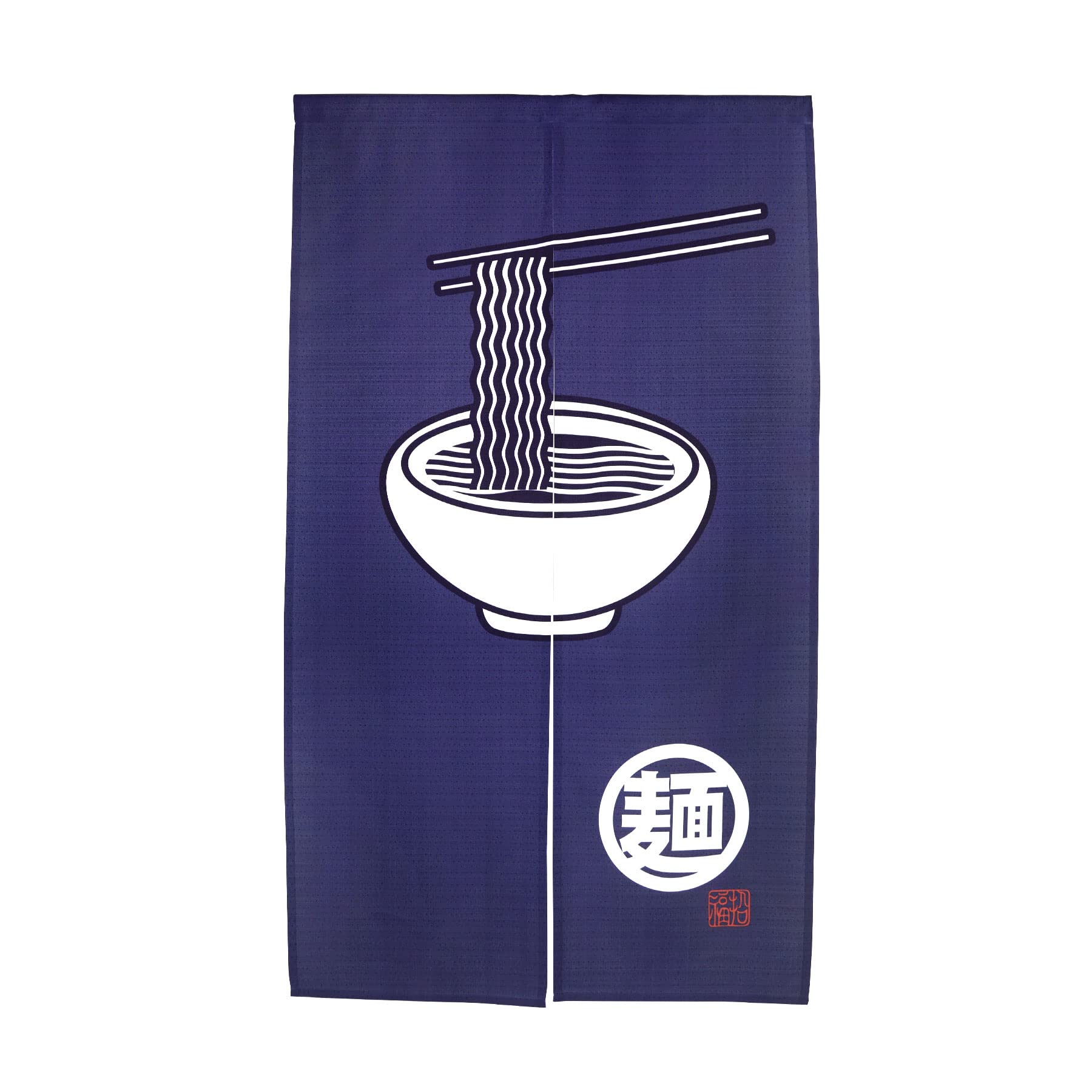 LIGICKY Noren Doorway Curtain Japanese Style Long Type Door Tapestry Window Treatment Panels for Privacy Protection Home Sushi Restaurant Kitchen Decoration 85 x 150 cm, Navy Blue (Noodle)