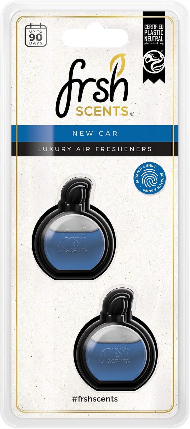 FRSH Scents FR9187 New Car x2 Mini Vent Clip Deluxe Diffuser Air Freshener, Lifespan of Upto 90 Days