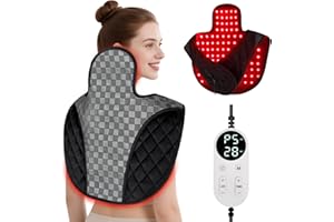 Cholas Red Light Therapy for Shoulder Back Neck, 3-in-1 Near Infrared Red Light Therapy for Body, 660nm and 850nm Wearable Red Light Pad with 3 Light Modes, 5 Brightness, 9 Timer for Office Home Use
