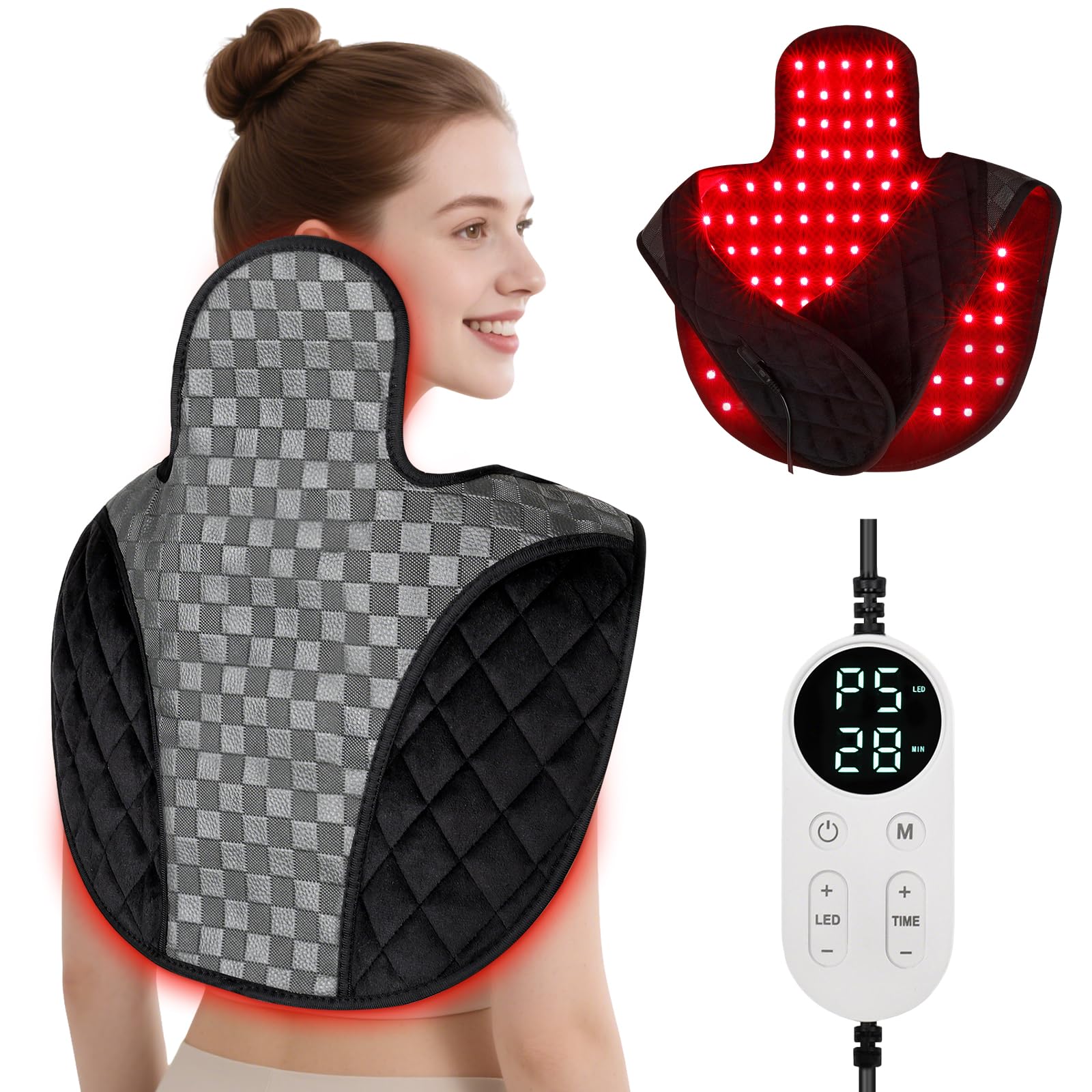 Photo 1 of (untested) Cholas Red Light Therapy for Shoulder Back Neck, 3-in-1 Near Infrared Red Light Therapy for Body, 660nm and 850nm Wearable Red Light Pad with 3 Light Modes, 5 Brightness, 9 Timer for Office Home Use