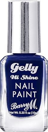 Barry M Gelly Hi Shine Nail Paint Dark Blue Aronia Berry