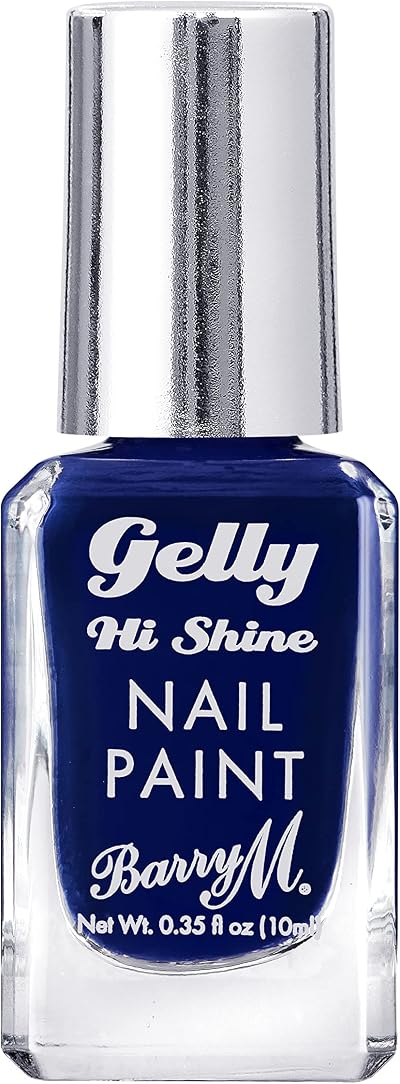 Barry M Gelly Hi Shine Nail Paint Dark Blue Aronia Berry