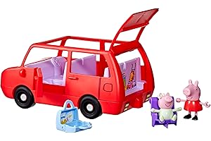 PEPPA PIG Peppa's Big Family Car with 2 Figures (Fits 5), Toy Car Playset for Girls and Boys 3 and Up