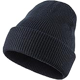 Home Prefer Mens Winter Hats Thick Knit Cuff Beanie Cap Warm Stocking Beanie Hat for Men Women Hunting Fishing Gardening