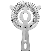 OGGI Hawthorne Strainer, Stainless Steel for Cocktails, Drink Strainer, Bar Strainer Professional 2 Prong with Wire Spring