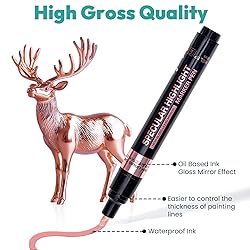 Resiners Mirror Chrome Metallic Markers Pen, 4