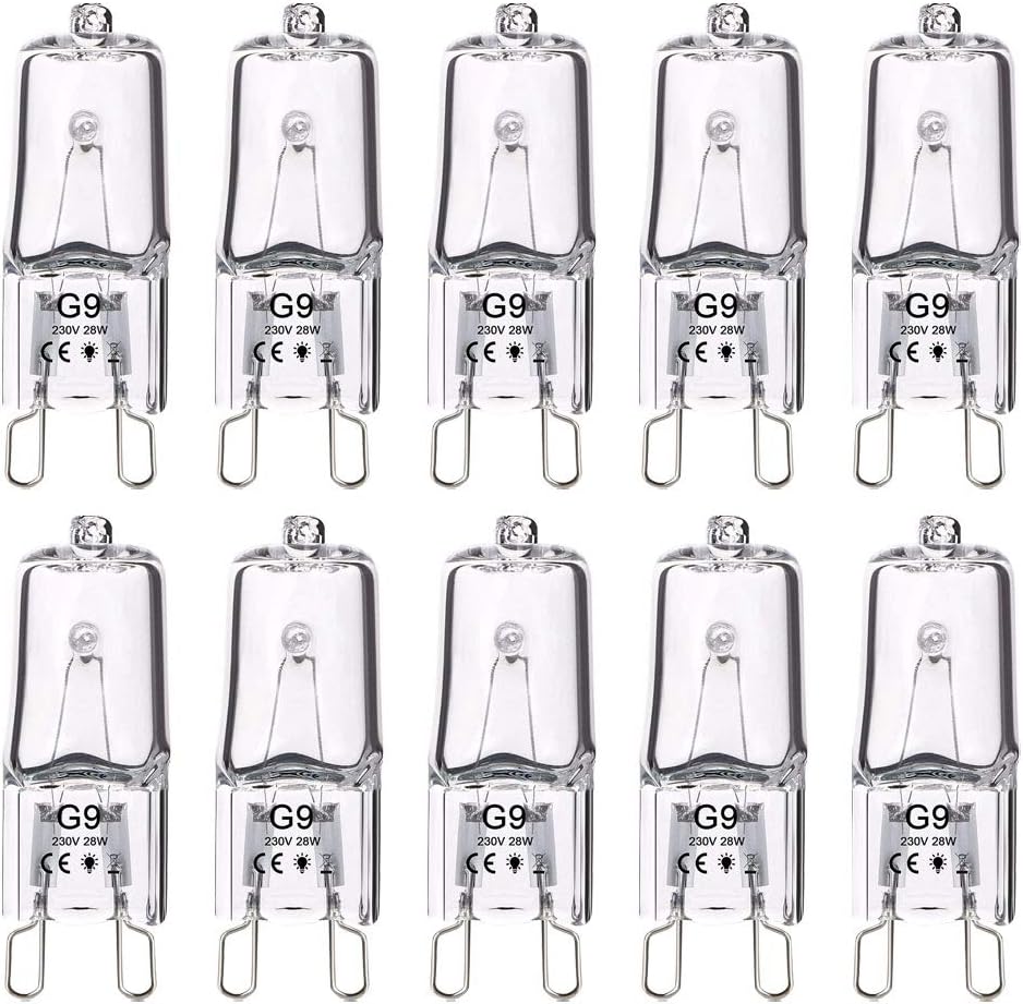 G9 Halogen Light Bulbs 28W, Capsule Bulbs for Lamps, Small Dimmable