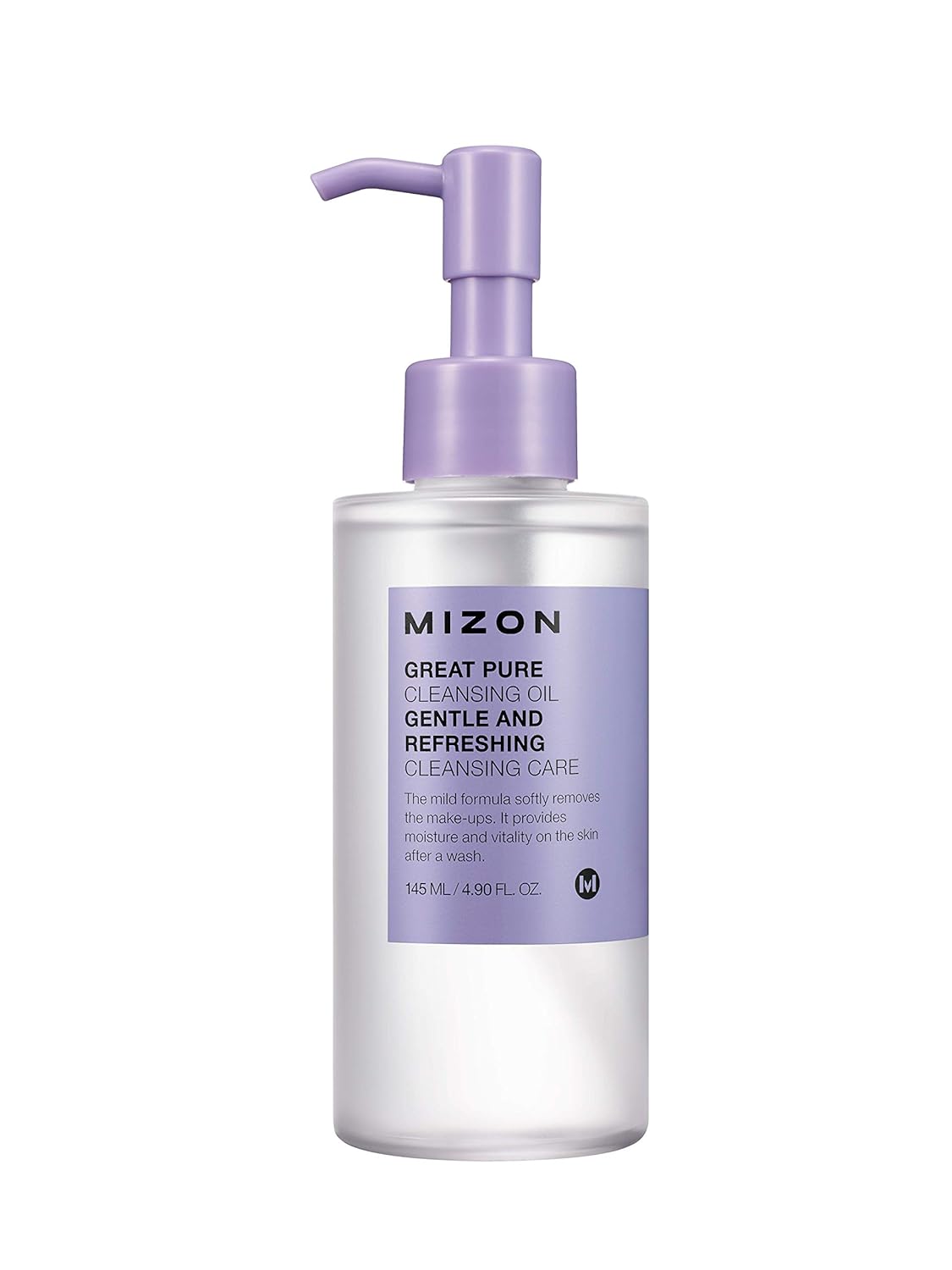 Mizon Great Pure Cleansing Oil, Facial Cleansing Oil to Remove Make-up and Moisturize Skin, Soft and Deep Cleansing with 4 plant-based Oils and Vitamins for Moisturizing Effect 145ml 4.9 fl. oz.