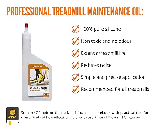 Prounol 100% Silicone Treadmill Lubricant for Belt  6.8 Ounce Treadmill  Oil Belt Lubricant - Easy to Apply Silicone Oil Ultra Precise Applicator  Treadmill Belt Lubricant - All Brands Treadmill Lube in