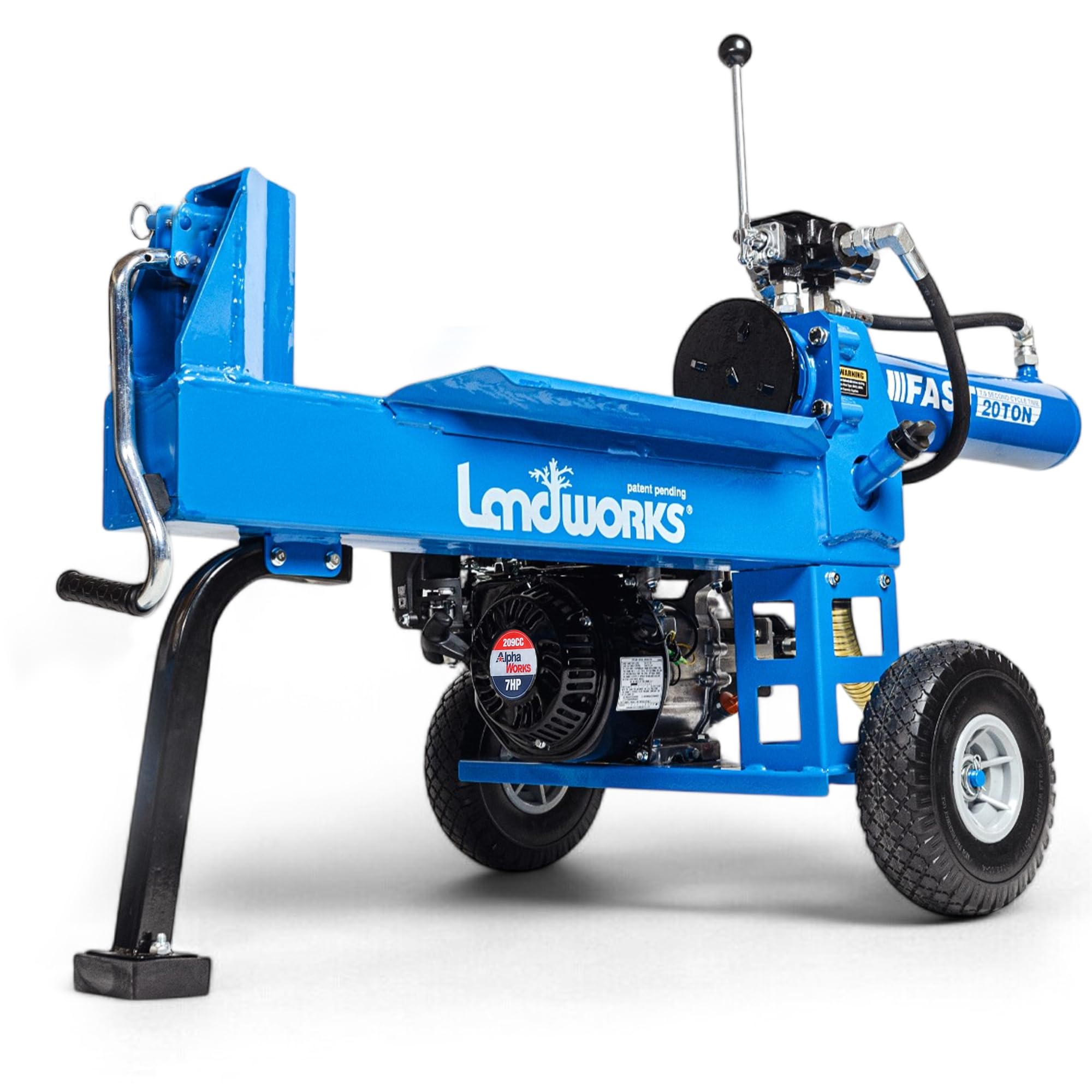 Landworks Log Splitter Portable 20 Ton Rapid Auto