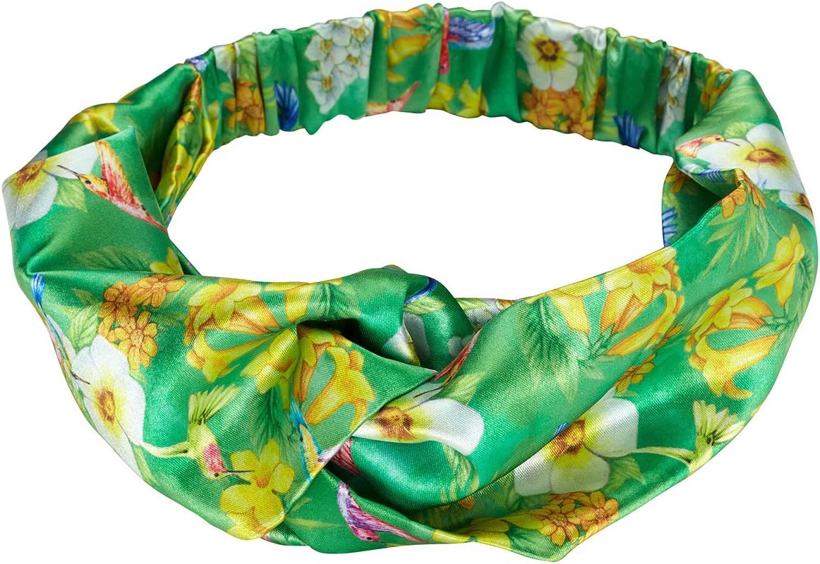 Bodylife Headband Heavenly Humming Birds Faux Silk Head band, Multicolor