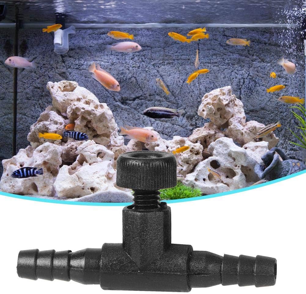 Pssopp 20Pcs Aquarium Air Valve Black ABS Aquarium T Connector Aquarium Air Tubing Connector 3 Way Tubing Volume Air Control Valve for Fish Tank Aquarium - Image 3