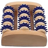 HAPINARY Portable Foot Massager Roller Wooden Manual Acupoint Tool for Foot Muscle Relief and Circulation Improvement Compact Handheld Design