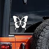 Simple Butterfly Decal Vinyl Sticker Auto Car Truck Wall Laptop | White | 5.5" x 5"