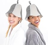 MAGICLULU 2-Pack Sauna Hat Wool Felt Unisex Heat Protective Cap view 6