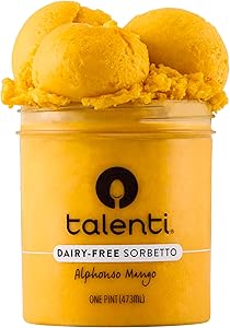Talenti Sorbetto For a Delicious Non-Dairy Ice Cream Alternative Alphonso Mango Made With Non-GMO Ingredients 1 pint