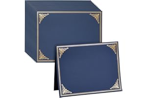 BEST PAPER GREETINGS 12-Pack Award Certificate Holders - Bulk Certificate Holders for Graduation, Diploma, Employee Appreciation, Certifications (fits 8.5x11) - Navy