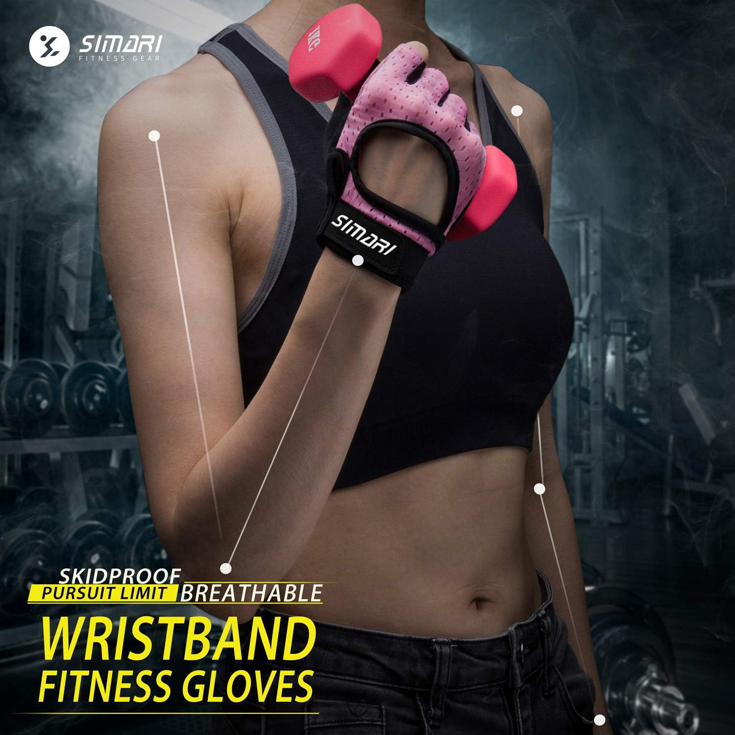 SIMARI Workout Gloves Weight Lifting Gym Gloves with Wrist Wrap Support for Men Women, Full Palm Protection, for Weightlifting, Training, Fitness, Exercise Hanging, Pull ups, Updated 2021 SG907 : Sports & Outdoors