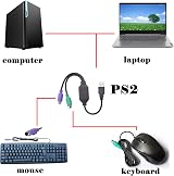 GELRHONR PS/2 to USB Cable Adapter for Keyboard Mouse Plug Play Black view 4