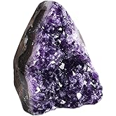 JIC Gem Class 1 Natural Deep Purple Uruguay Amethyst Crystal Clusters Upright Stone Raw Amethyst Geode Quartz Mineral Specimen