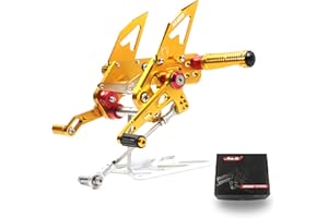Arashi(Version 2.0) Adjustable Rearsets for Kawasaki Z125 / PRO 2016-2023 Motorcycle Accessories Foot Pegs Footrests Rear Set Gold 2017 2018 2019 2020 2021