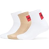 HUGO Men's Short Ribbed Label Socks (3-Pack)