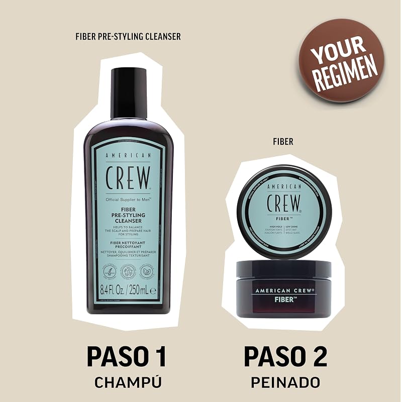 Fiber, Cera para el Pelo Hombre, Fijación Fuerte y Flexible, Moldea y Aumenta el Brillo, para Pelo Corto, Estiliza y Peina el Cabello, 50g — foto 2 de 8