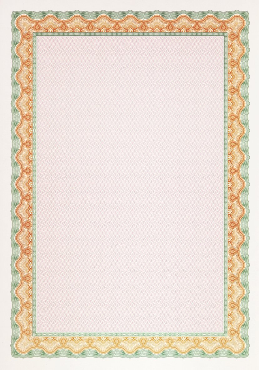 Decadry A4 115gsm Certificate Paper - Shell Orange/ Turquoise (Pack of 70)