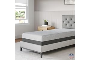 Celestial Sleep Gel Memory Foam Mattress in a Box, Made in The USA, CertiPUR-US® Certified Foam, Oeko-Tex, and Fiberglass-Free Certified Bed, 8 inch Firm - Twin