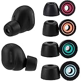 XMTYAN Memory Foam Replacement Earbud Tips for Sony WF-1000XM6 / WF-1000XM5 | Internal with Dust Mesh, Soft Foam Eartips with Portable Storage Box (4 Pairs, Black, XS/S/M/L)